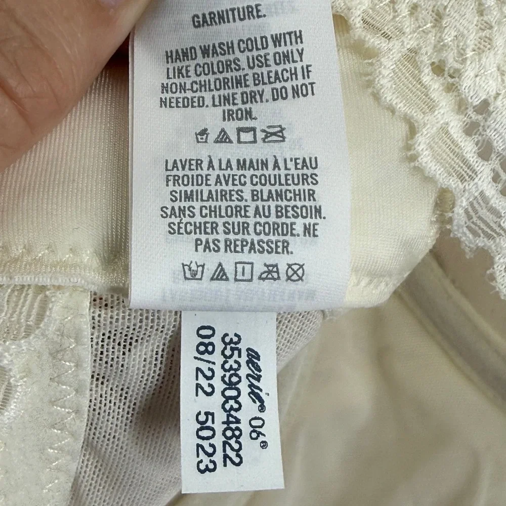 NWOT Aerie Real‎ Power Balconette Bra Lace Ivory 34D